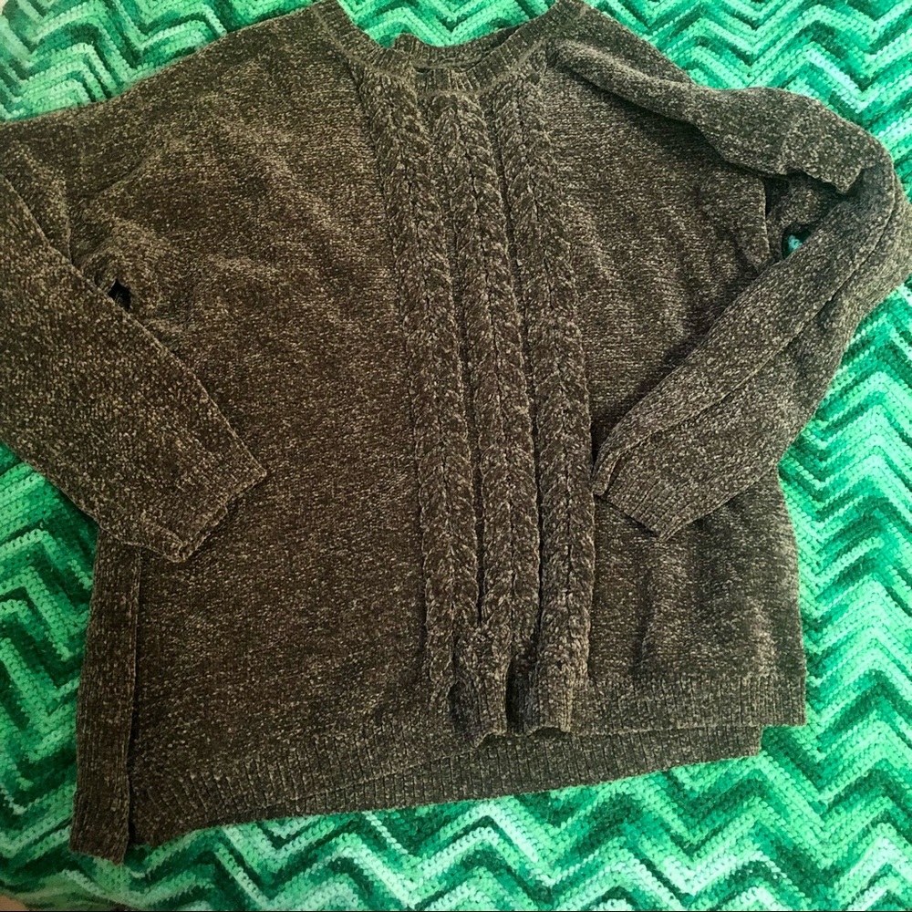 Sonoma chenille forest green sweater